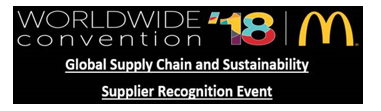 Worldwide Convention '18 - Global Supply Chain and Sustainability Supplier Recognition Event