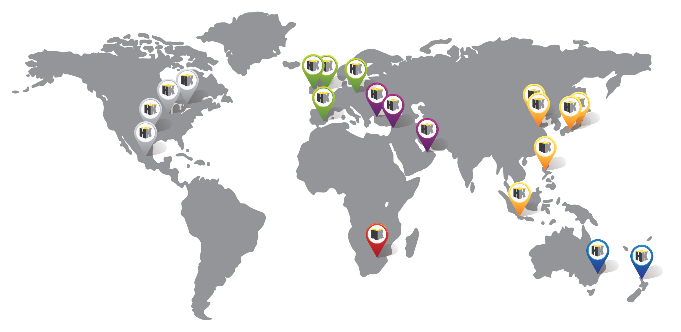 H+K locations around the world