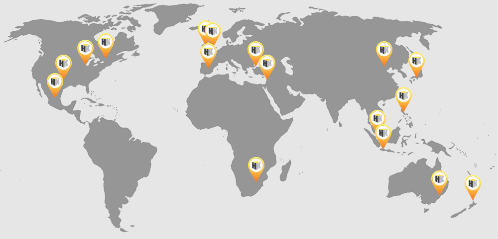 H+K locations around the world